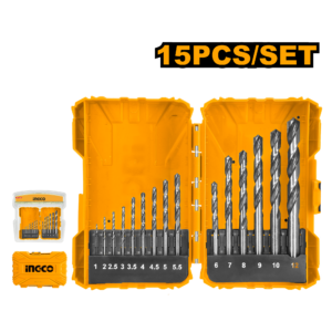 15-Piece High-Speed Steel Drill Bit Set for Precision Metalworking