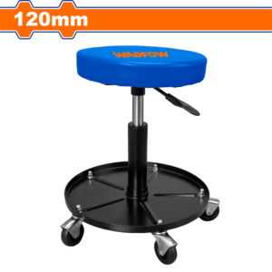 Ergonomic Creeper Seat with Pneumatic Lift and Faux-Leather Cushion