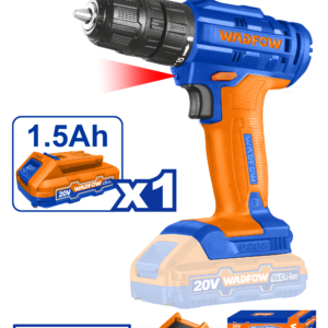 20V Cordless Drill - 1500 RPM, 35Nm, 1.5Ah Battery + Charger