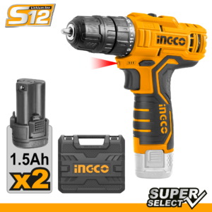 12V Cordless Drill Kit C5 - 1500 RPM, 20Nm, Dual 1.5Ah Batteries