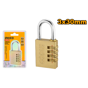 3-Digit Resettable Brass Combination Padlock 30mm P12C72 - Custom Code, 116g Solid Cylinder
