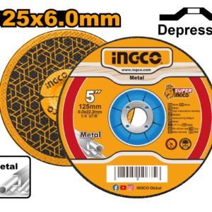 125mm (5") Depressed Center Grinding Wheel 6.0mm - Metal Surface Finishing