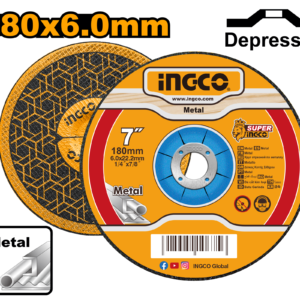 180mm (7") Metal Grinding Disc 6.0mm - High-Volume Weld Removal, Single Pack