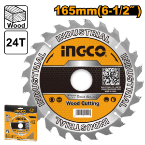 165mm (6-1/2") TCT Circular Saw Blade 24T - 20mm Arbor + 16mm Ring, For CSLI1651 Cordless