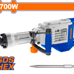 Demolition Breaker 1700W with High Impact Force and Single Chisel