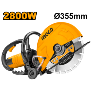 2800W Electric Power Cutter - 355mm Blade, 120mm Depth, Water Feed