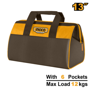 13" Compact Tool Bag - 33x21x18cm, 1680D Poly, 12kg, 6 External Pockets
