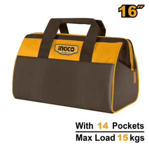 16" Mid-Size Tool Bag - 41x29x21cm, 1680D, 15kg, 6 Outer + 8 Inner Pockets