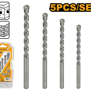 5-Piece Masonry Drill Bits Set (Double Blister Packaging)