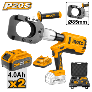 20V Brushless Cordless Hydraulic Cable Cutter 85mm - 60kN, Dual 4.0Ah Batteries, BMC Kit