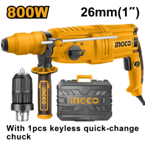 Advanced 800W Rotary Hammer with SDS Chuck and Keyless Quick-Change System
