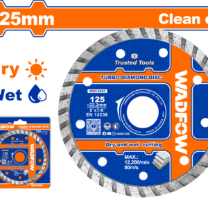 Turbo Diamond Disc 125mm x 22.2mm, 7.5mm Blade Width