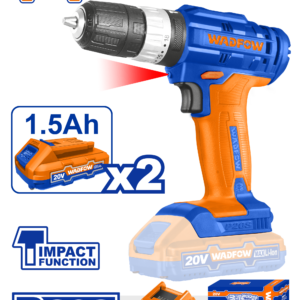 20V Cordless Impact Drill Extended Runtime - 35Nm, Dual 1.5Ah Batteries + Charger