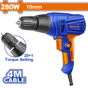 Compact 280W Electric Drill with 20+1 Torque Settings