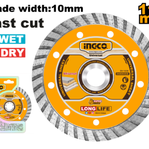 Turbo Diamond Disc 115mm x 22.2mm, 10mm Blade Width for Stone Cutting