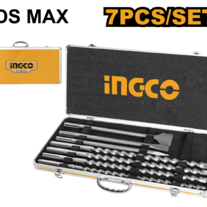7-Piece SDS Max Hammer Drill Bit and Chisel Set