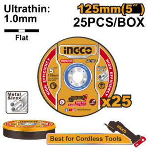 Ultra-Thin Metal Cutting Disc Set 25pcs 125mm x 1.0mm x 22.2mm