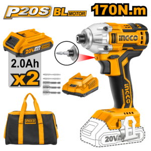 20V Brushless Cordless Impact Driver Kit C5 - 170Nm, Dual 2.0Ah Batteries, Canvas Bag