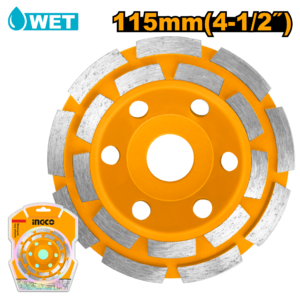 115mm Segmented Rim Diamond Cup Wheel for Aggressive Concrete Grinding