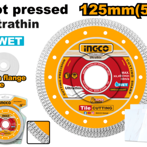 Ultrathin Diamond Disc Mesh Rim 125mm x 22.2mm, 10mm Blade Height