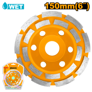 150mm Segmented Rim Diamond Cup Wheel for Aggressive Concrete Grinding