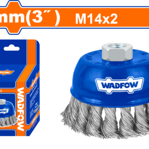 75mm Heavy-Duty Wire Cup Brush with M14x2 Thread for Aggressive Cleaning