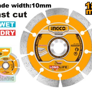 180mm (7") Turbo Dry Diamond Saw Blade 10mm Segment - Concrete/Brick/Granite, Wet/Dry