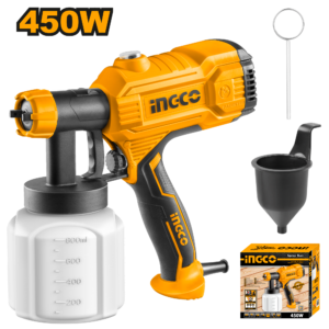 450W Electric HVLP Spray Gun - 550mL/min, 120DIN-s, 800ml Cup