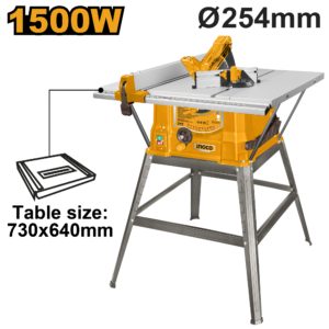 1500W 10" Table Saw - 85mm@90° Cut, 254mm Blade, Extensions