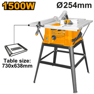 1500W Basic Table Saw - 85mm Cut, 254mm Blade, Miter Gauge