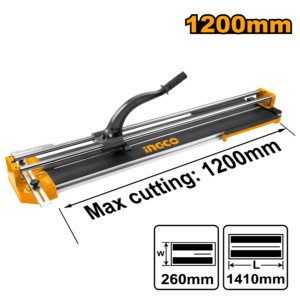 Heavy Duty Manual Tile Cutter 1200mm with Non-Slip Handle and Diagonal Cutting