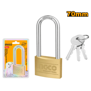 Heavy Duty Long Shackle Brass Padlock 70mm – P6C24
