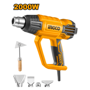 2000W 3-Temp Heat Gun C8 - 570°C, 500 L/min, 5 Accessories