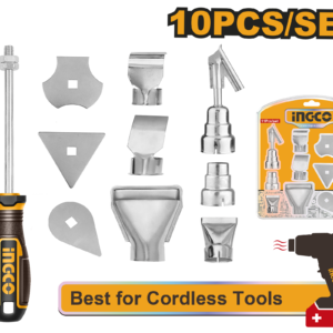 10-Piece Heat Gun Accessory Set - Nozzles, Scrapers, Welding Shoe