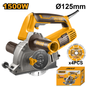 Powerful 1500W Wall Chaser with 125mm Disc and Variable Cutting Depth