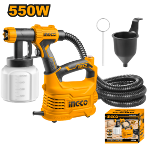 550W Electric HVLP Paint Sprayer - 850mL/min, 800ml Cup, Shoulder Strap