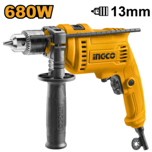 680W Impact Drill - 3000 RPM, 13mm, Variable Speed Hammer