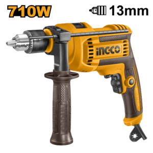710W Impact Drill - 3000 RPM, 13mm Chuck, Hammer Action