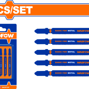 5-Pack Jigsaw Blades for Metal 21TPI - 50mm HSS, Milled Wavy Teeth, Thin Sheet 1-3mm