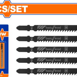 5-Pack Basic Wood Jigsaw Blades 8TPI - 74mm HCS, Milled, Softwood/Chipboard 4-50mm