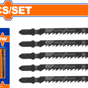 5-Pack Speed Wood Jigsaw Blades 6TPI - 74mm HCS, Ground Side-Set, 4-50mm Timber