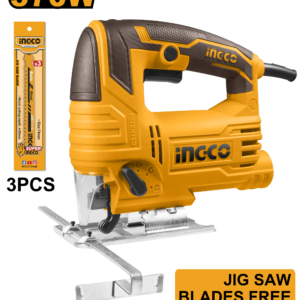 570W Variable Jigsaw - 3000 SPM, 65mm Wood/8mm Steel, 3 Blades
