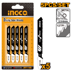 50mm HSS Metal Jigsaw Blades - 1.9-2.3mm Pitch, 5-Pack Blister