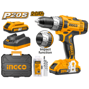 20V Cordless Impact Drill BMC P1C5 - 55Nm, Dual 2.0Ah, 13mm Keyless, 50 Accessories