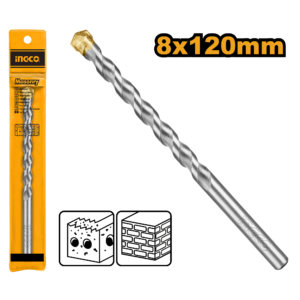 8x120mm Masonry Drill Bit for Concrete and Brick