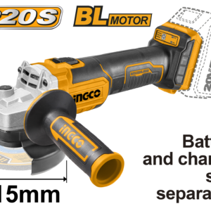 20V Brushless Angle Grinder - 8500 RPM Max, 115mm Disc, M14
