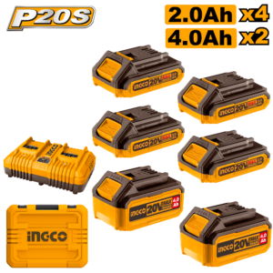 P20S Professional 20V Power System Mega Kit with 6 Batteries