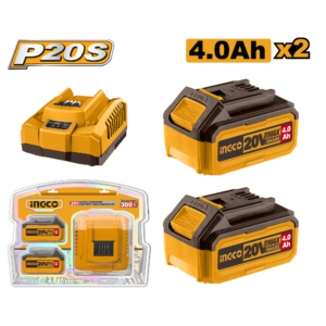 P20S 20V Power Kit with 2x4.0Ah Batteries and Rapid Charger