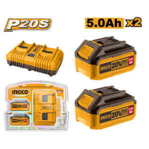 P20S 20V Premium Power Kit with 2x5.0Ah Batteries and Dual Charger
