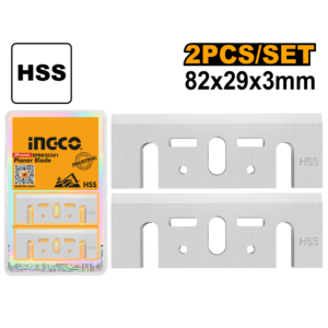 2-Pack 82x29x3mm HSS Wide Planer Blades - Heavy-Duty, Fits PL5508/PL6808P/UPL5508/PL7508 Series